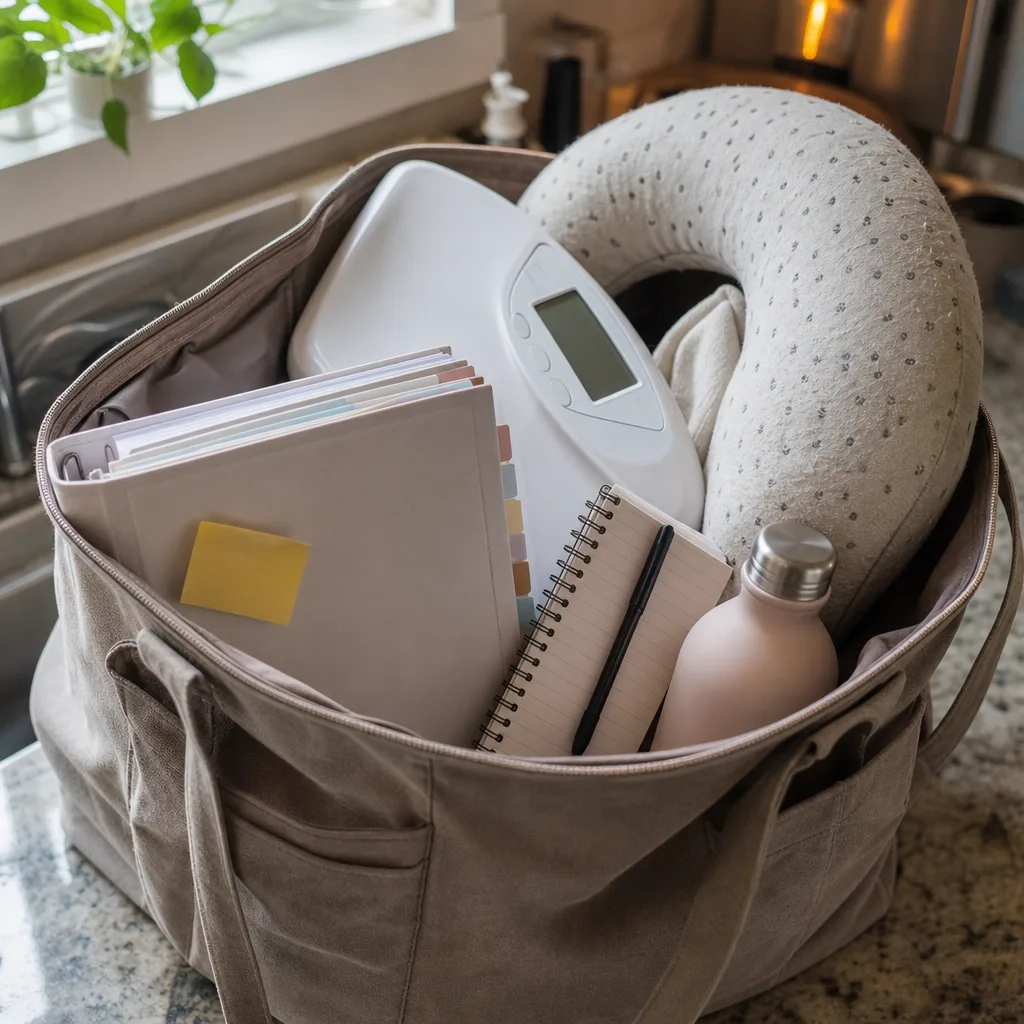 Postpartum doula supporting new mother and newborn at home in New Rochelle